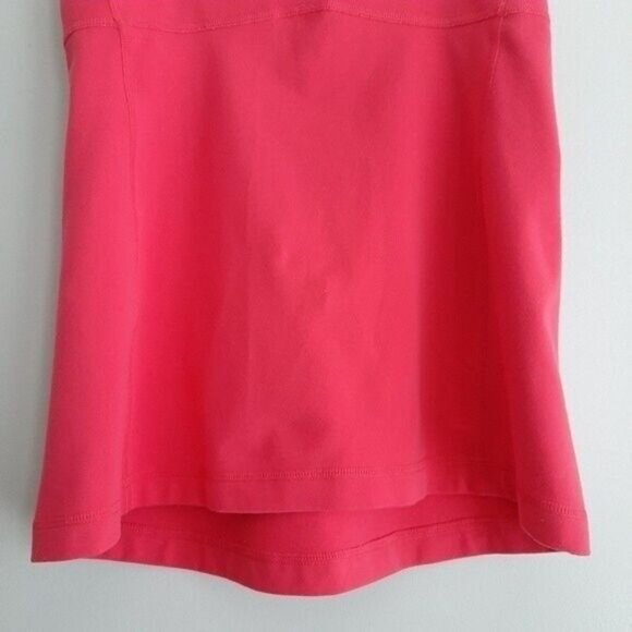 LULULEMON Scoop Neck Mesh T Back Tank Top Pink & White Sz 6 - Picture 4 of 7